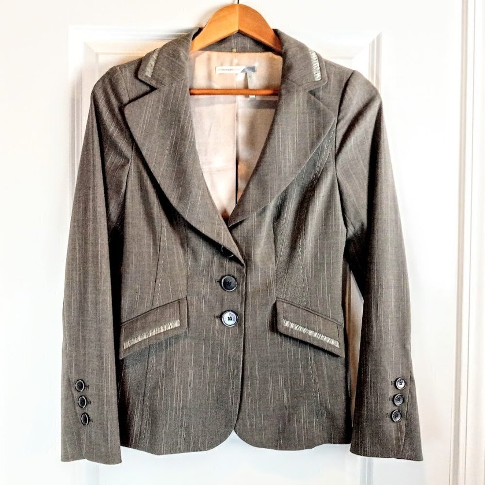 Classiques Entier Grey Metallic Trim Blazer